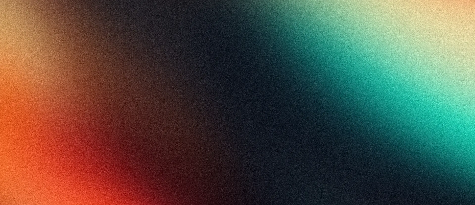 Abstract orange, teal, and black gradient background